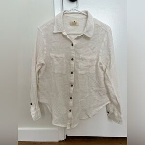 Marine layer gauze top